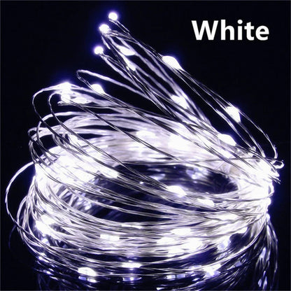 Guirxiété lumineuse LED dégradée USB, fil de cuivre, 20m, 200LED, guirxiété de lampe extérieure de vacances, arbre de Noël, décoration de fête de mariage