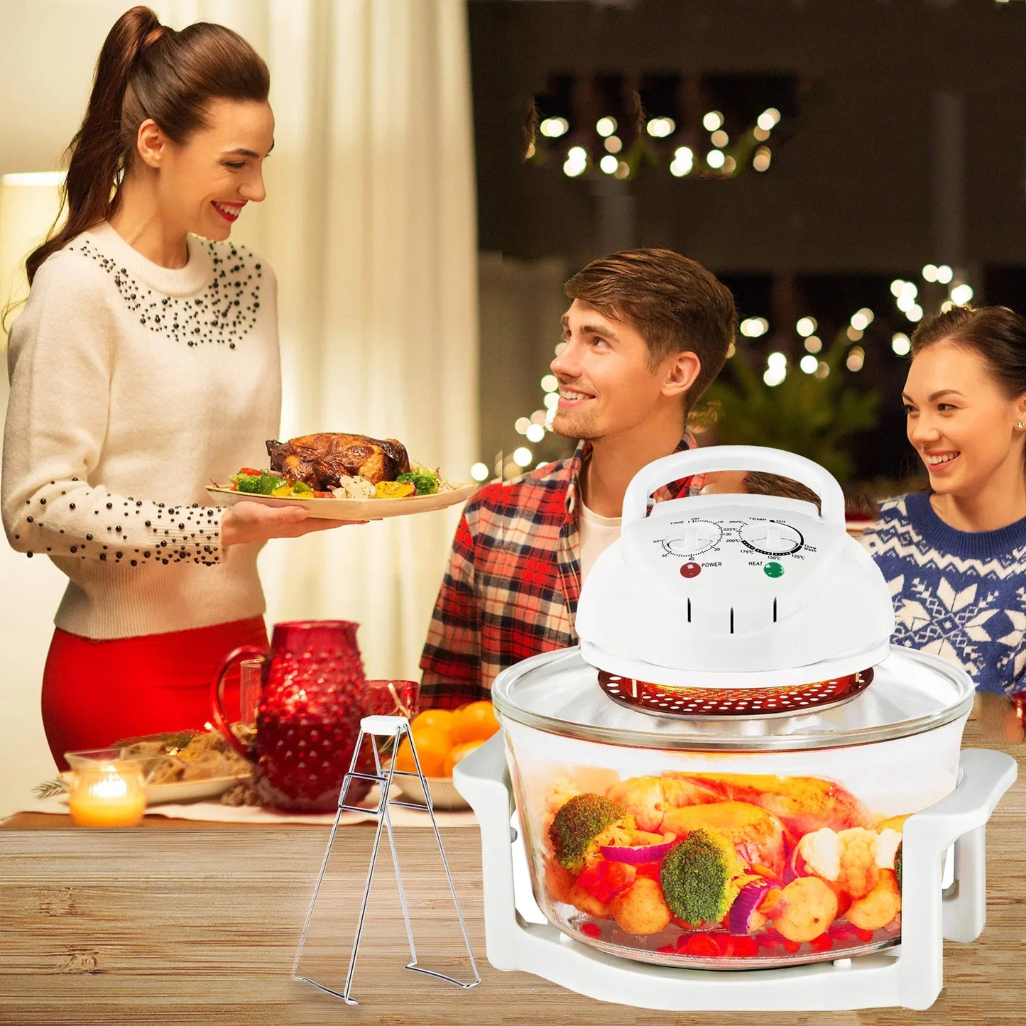 12L Air Fryer, 1400W Electric Hot fryer Oven Oilless Cooker with Touch Control & Nonstick Basket & Visible Window, Family Size