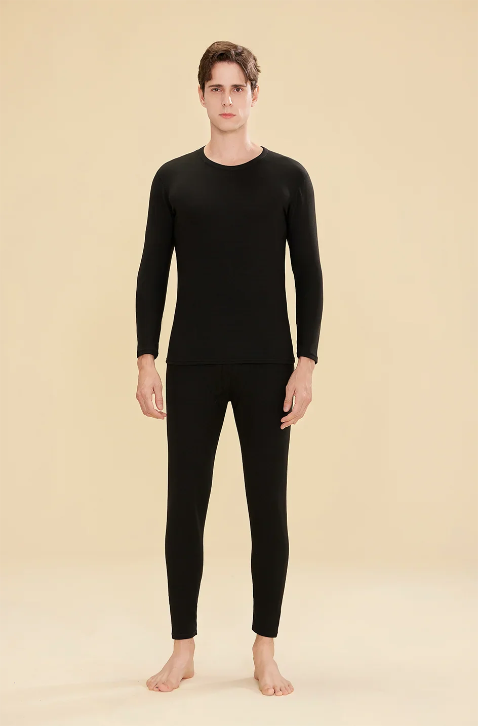 1 ensemble de sous-vêtements thermiques chauds en laine et soie pour femmes, ensembles de vêtements thermiques longs pour l'automne et l'hiver
