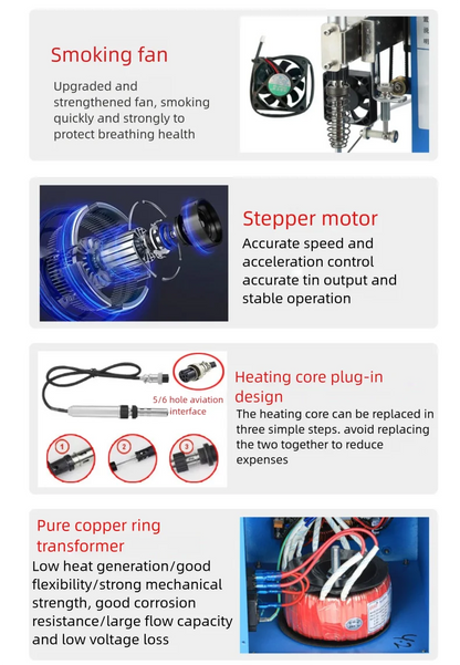 Multifunctional Semi-automatic Soldering Machine foot operated switch light with Motor USB2 Soldering Wire Artifact Soldering