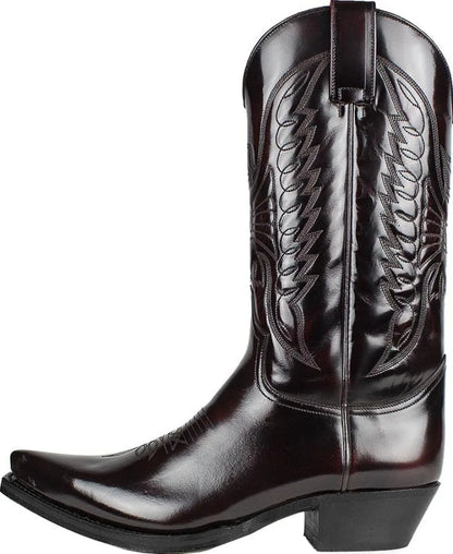 Men's Western Cowboy Boots Fashion Black Comfortable Embroidered Boots Men Couple Shoes for Men Women Motorcycle Boots Plus Size