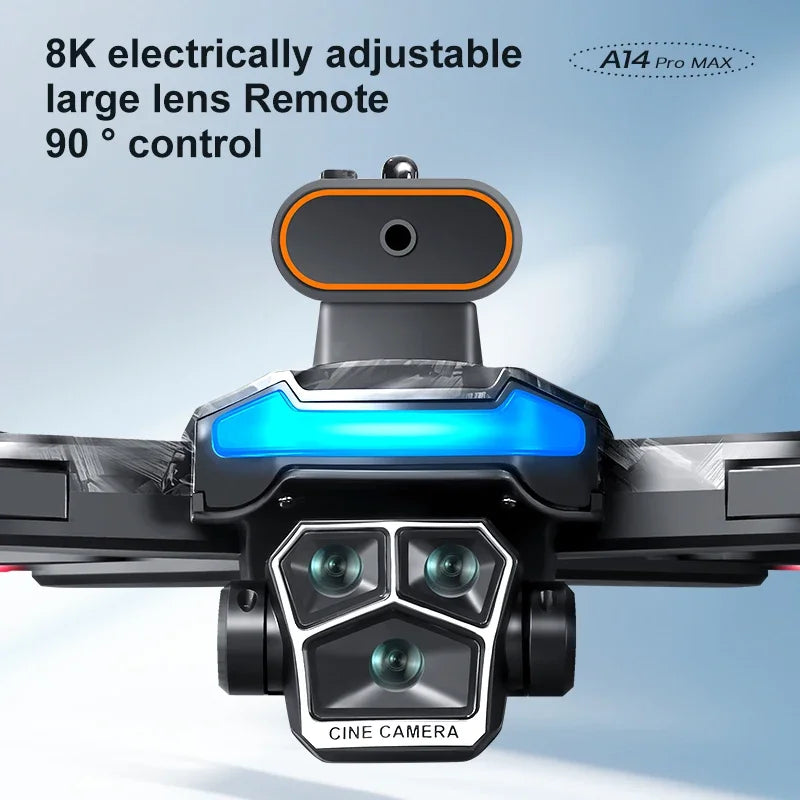 Xiaomi A14 pro Max Drone 8k HD double caméra GPS sans brosse flux optique évitement d'obstacles 4.5 pouces grand écran Uav Rc 20000m nouveau