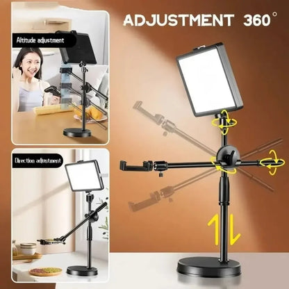 Trépied de lumière de diffusion en direct à lumière LED 360 °   Lumière de remplissage réglable pour téléphone Portable, lumière supplémentaire réglable et Portable douce