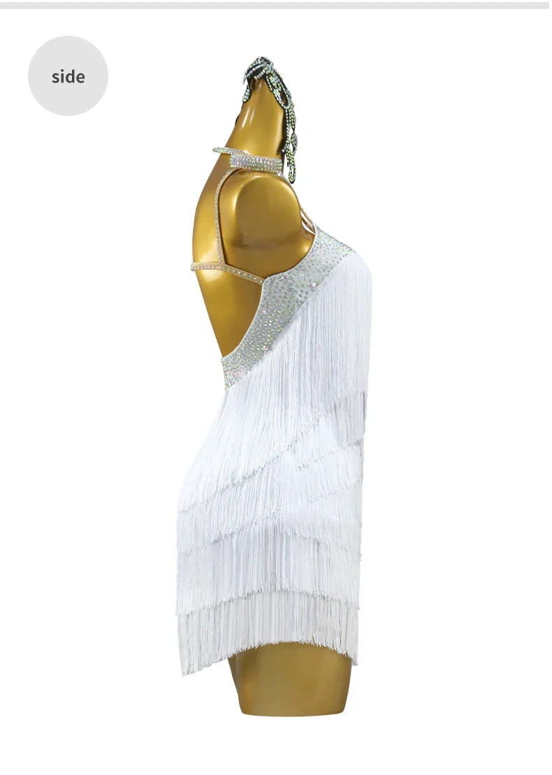 Nouvelle robe de danse latine pour femmes 2026, tenue d'entraînement de danse de salon, costume de bal féminin, jupe courte sexy pour salsa, jupe adulte, tenue de sport