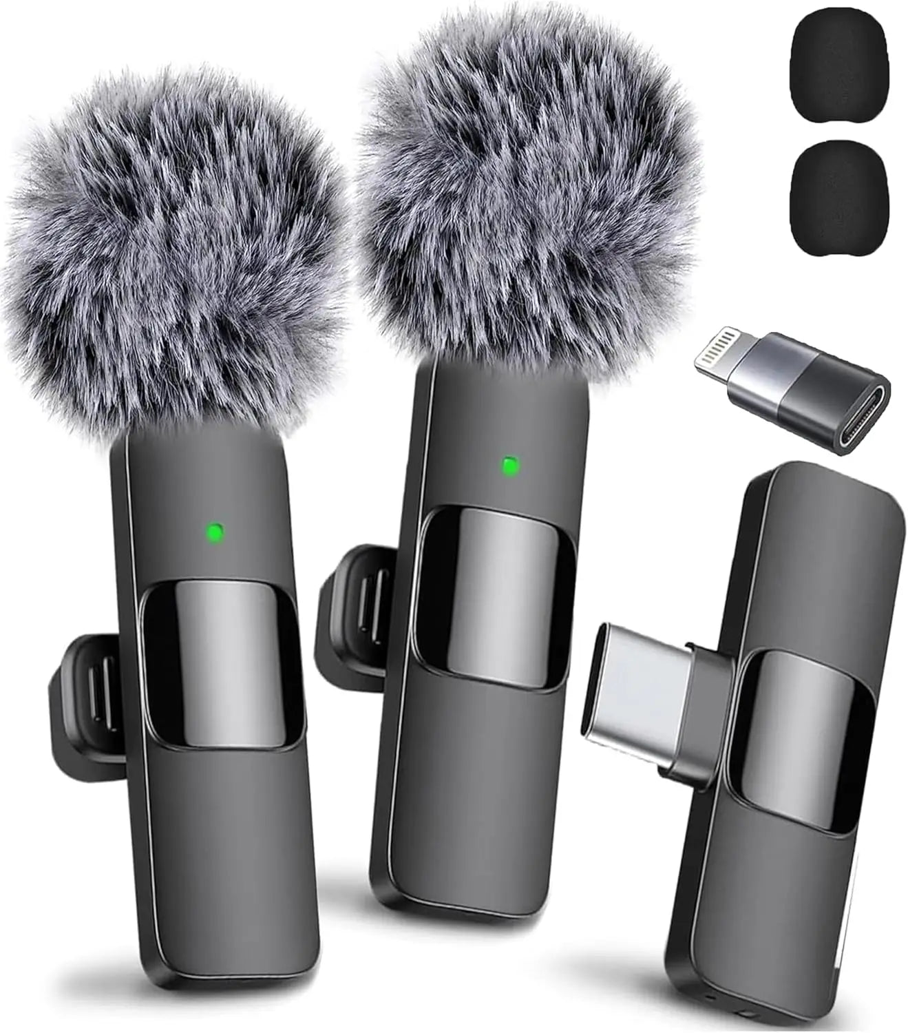 Microphone professionnel à revers Lavalier sans fil, pour iPhone, enregistrement Android, pour Interview, vidéo, Podcast, Vlog, YouTube