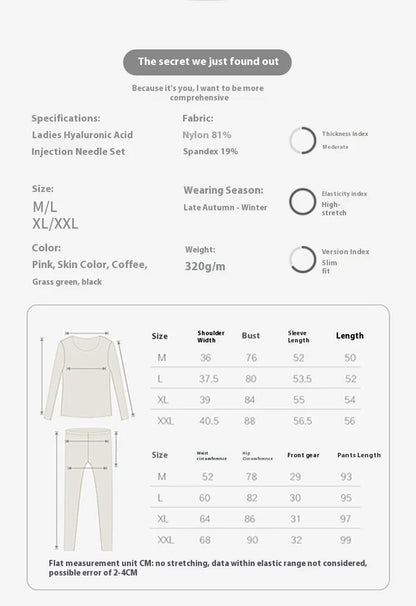 Seamless women's thermal underwear set women's first layer thermal top long johns 2-piece suit winter thermo clothing ladies slim