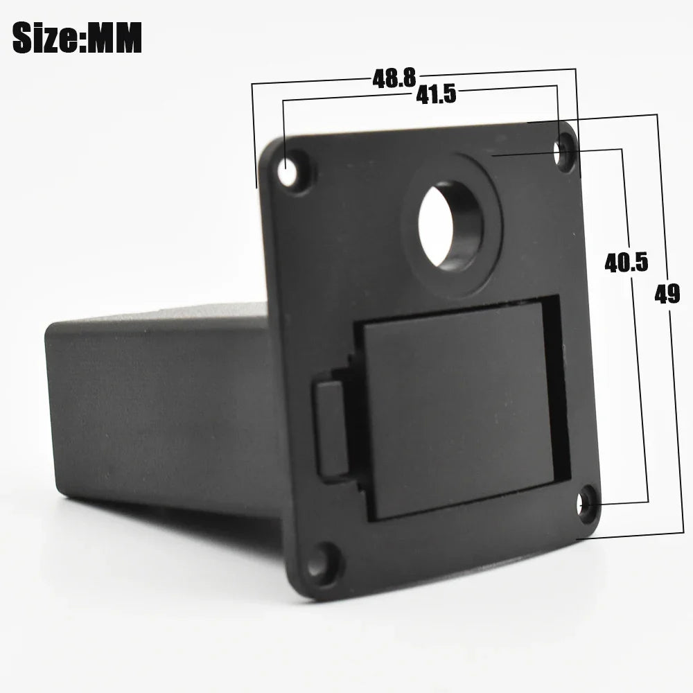 10 pièces pièces de guitare 9V support de boîtier de batterie boîte de couverture pour guitare acoustique basse micro actif noir
