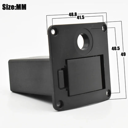 10 pièces pièces de guitare 9V support de boîtier de batterie boîte de couverture pour guitare acoustique basse micro actif noir