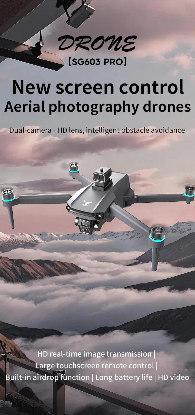 Drone GPS avec écran tactile caméra EIS Anti-secouement 8K Drones aériens sans brosse 5G GPS 8K caméras HD grand UAV Dron RC quadrirotor