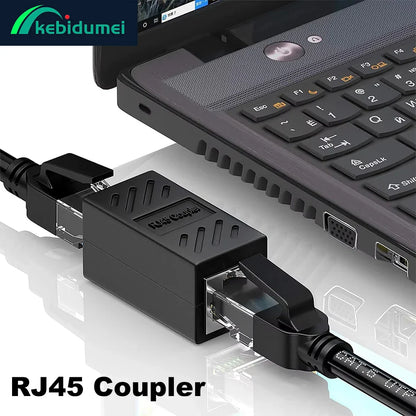 Kebidumei RJ45 Coupler Network Cable Extender 1000Mbps CAT5 CAT6 Ethernet Cable Extender Ethernet LAN Splitter Connector Adapter
