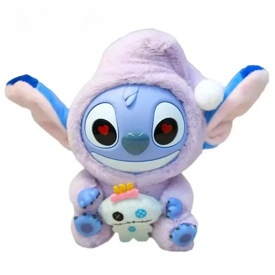 Stitch Eat Something Before Sleep Series Blind Box Plush Vinyl Toys Cute Doll Replica Mystery Box Bag Pendant Decor Gift