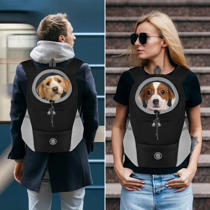Sac à dos Portable pour animaux de compagnie, Double sac à bandoulière pour chien, sac de transport pour chat de voyage en plein air, sac avant pour chien, sac à dos en maille