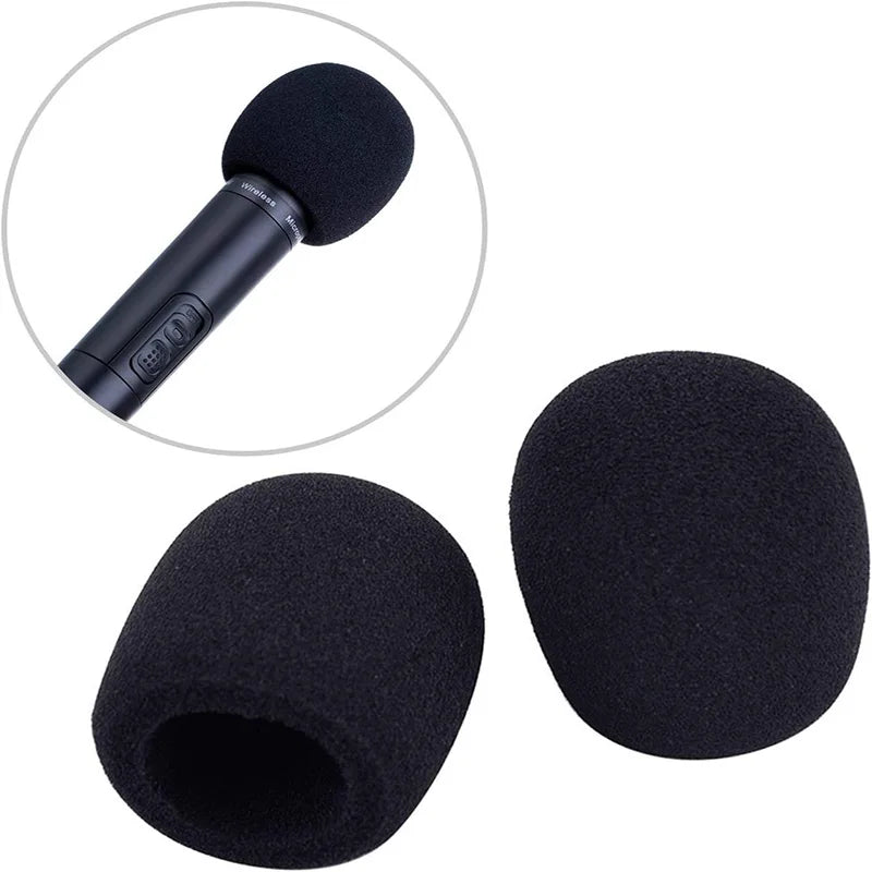 Colorful Windproof Anti-Spit Washable Sponge Foam Wireless Microphone Protective Cover for Most Microphones (3.5 x 7 cm)