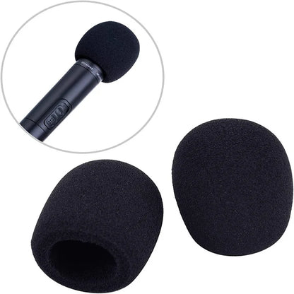 Colorful Windproof Anti-Spit Washable Sponge Foam Wireless Microphone Protective Cover for Most Microphones (3.5 x 7 cm)