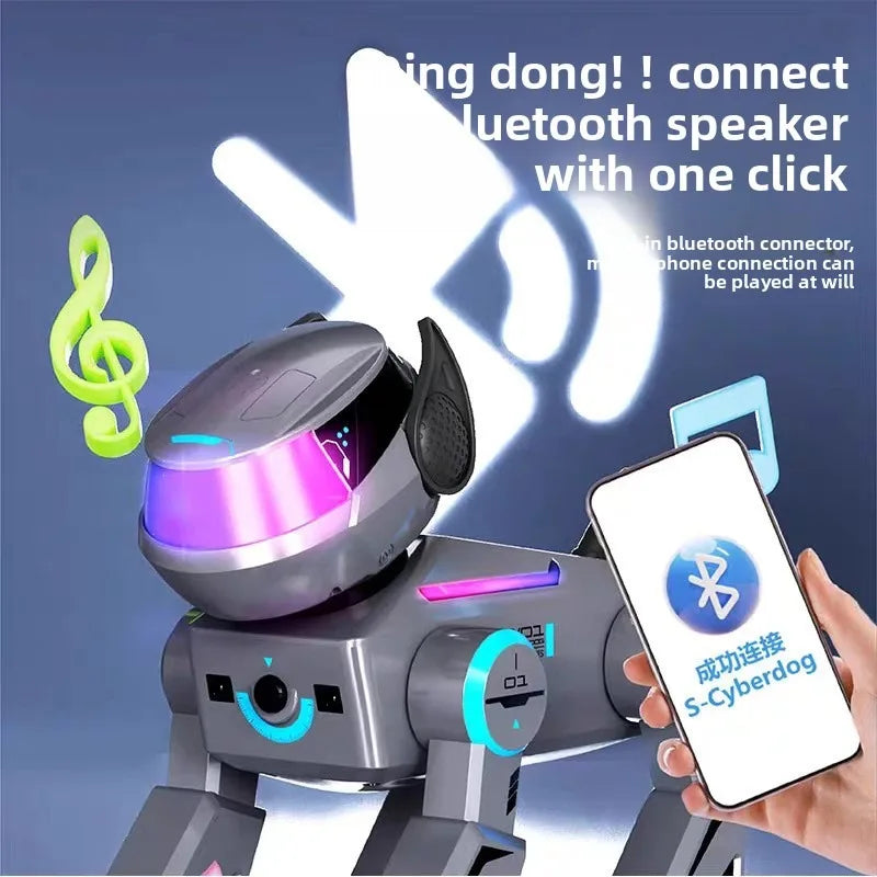 Jouets pour chiens Robot RC-programmation intelligente, Audio Bluetooth, chiot de musique cascadeur interactif Intelligent, jouet cadeau télécommandé