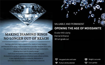 0.9CT Moissanite Ring for Women D VVS1 Round Diamond Double Halo Ring Engagement Christmas 925 Sterling Silver Wedding