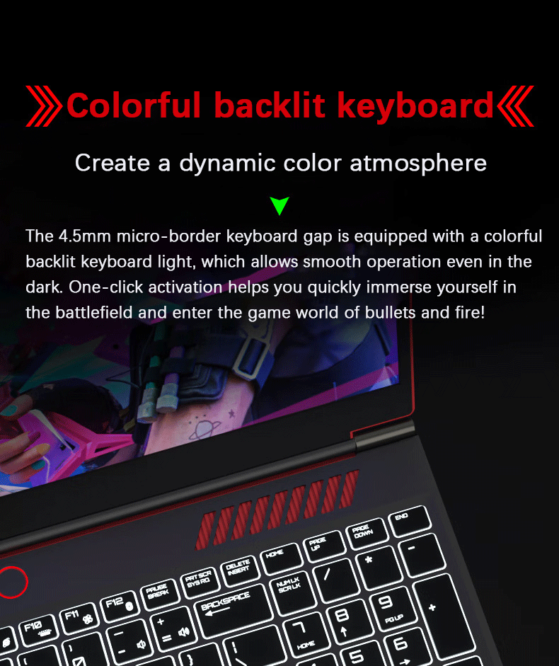 YSJMNPC Gaming Laptop Computer Intel Core i9-13900H NVIDIA RTX 4050 6G 16 Inch IPS 2*DDR5 MAX 64GB 2*M.2 PCIE SSD WIFI