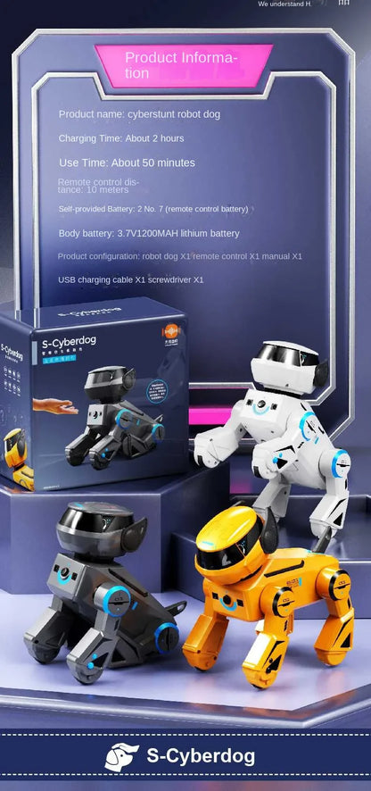 Jouets pour chiens Robot RC-programmation intelligente, Audio Bluetooth, chiot de musique cascadeur interactif Intelligent, jouet cadeau télécommandé