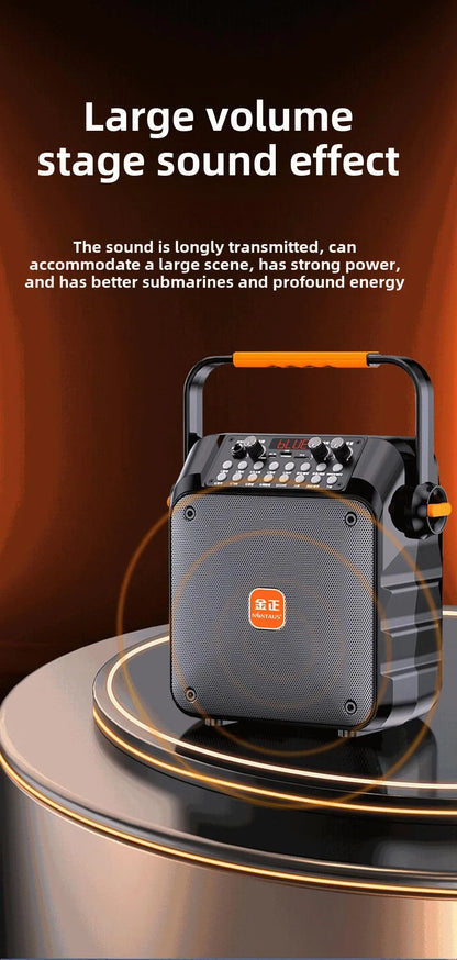 Dual Wireless Microphones & RGB LED Lighting! Outdoor Karaoke Speaker With 30W Power For Camping & Campfires OEM Supplier