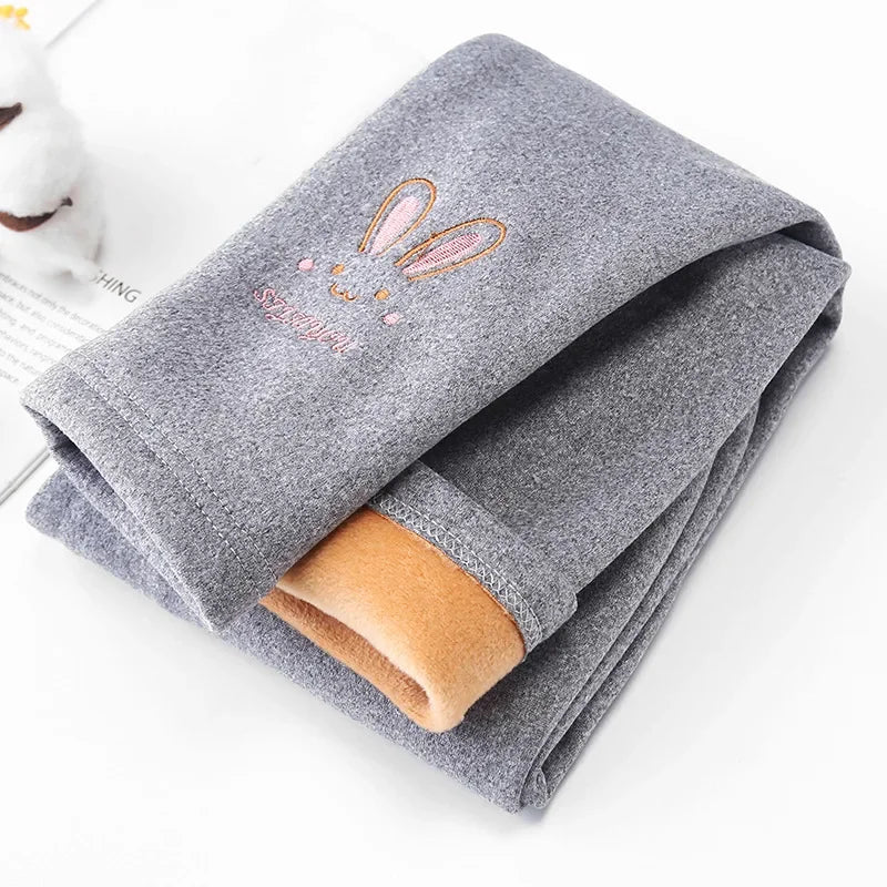 Automne hiver enfants fille Legging épaissir chaud enfants fille chaud en peluche Legging pantalon taille élastique Leggings enfants pantalons