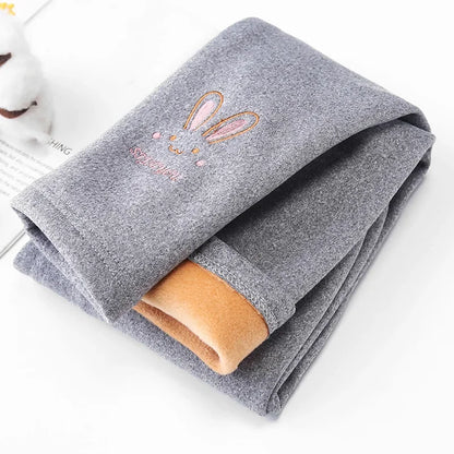 Automne hiver enfants fille Legging épaissir chaud enfants fille chaud en peluche Legging pantalon taille élastique Leggings enfants pantalons