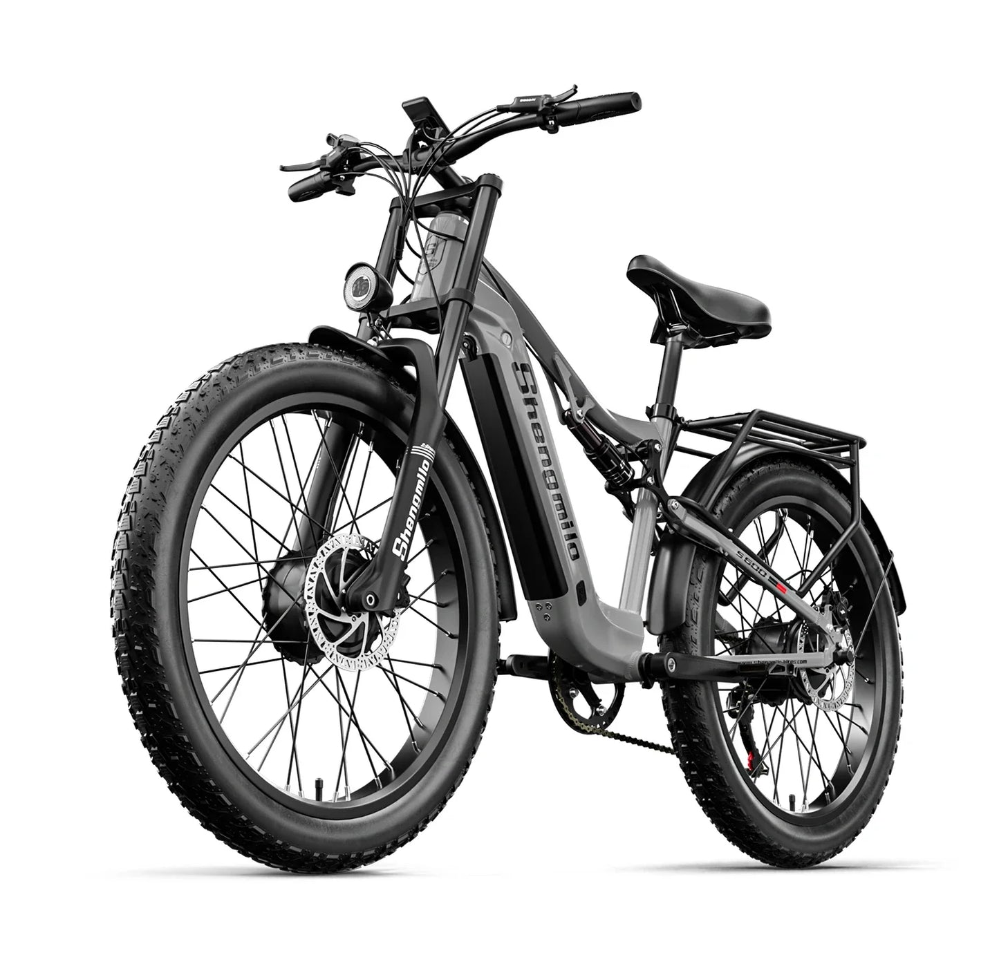 Shengmilo S600 gros pneu vélo électrique 2000W avec deux moteurs 48V17.5AH batterie 26 pouces e vélo adulte, vélo électrique de montagne