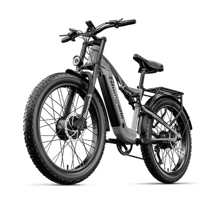 Shengmilo S600 gros pneu vélo électrique 2000W avec deux moteurs 48V17.5AH batterie 26 pouces e vélo adulte, vélo électrique de montagne