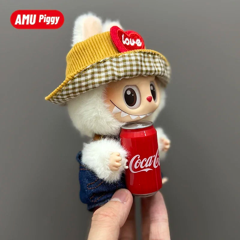 Clothes Doll DIY Accessories Pull Cloth Cola Happiness Factor Labubu Clothes Set Doll Outfit Have Shoes