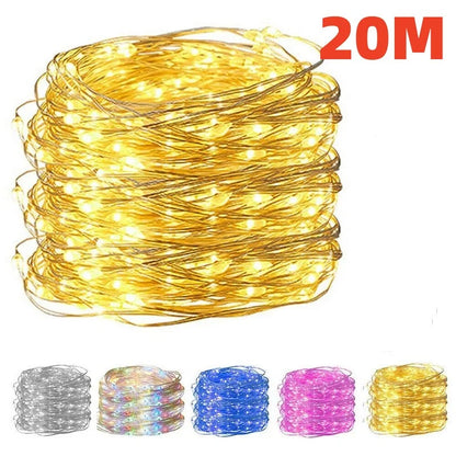 1m/2m/3m/5m/10m USB LED String Lights Garland Lamp DIY Party Wedding Christmas Tree Flasher Fairy LED Lights Home Decoration