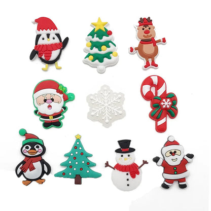 Breloques de Noël Sapin de Neige pour Sabots Sandales Décoration Accessoires de Chaussures Breloques pour Cadeaux Amis