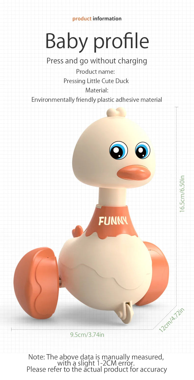 Balançoire de Bébé Jouet Canard Dessin Animé Véhicules à Pousser Jouets Animaux à Glissement Inertie Voitures à Retractation Jouets d'Éducation Précoce pour Tout-Petits Garçons Filles