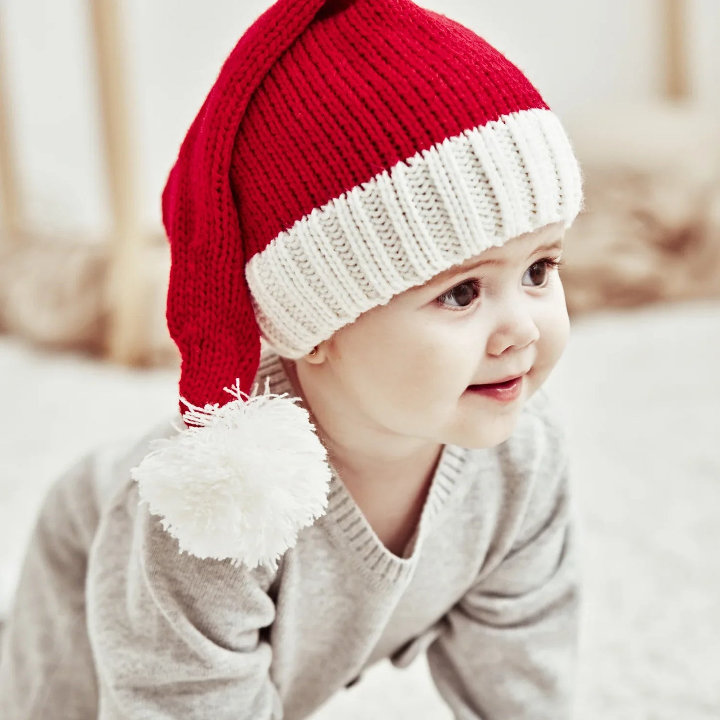 Bonnet de Père Noël à pompons pour enfants et adultes, mignon, doux, fête du Nouvel An, cadeau pour enfants, décoration de Noël, Noel, 2024