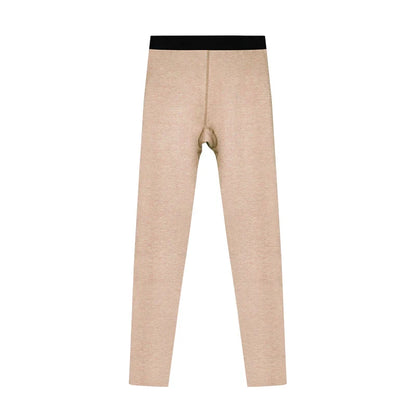 Leggings épais doublés de polaire pour femmes, vêtements intérieurs moulants pour l'automne et l'hiver, pantalons chauds sans couture en laine et soie de mûrier pour femmes