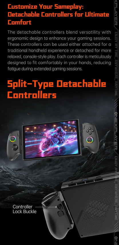 OneXPlayer X1 mini AMD R7-8840U PC Game Console 3 IN 1 Laptop Tablet 8.8 Inch LTPS Touch Screen Computer Detachable Controller