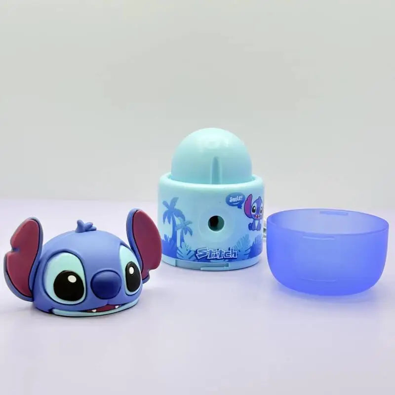 Stitch Manual Hand Crank Pencil Sharpener Durable Metal Blade with Eraser Portable Sharpening Tool Kids Safe Design 2025 New
