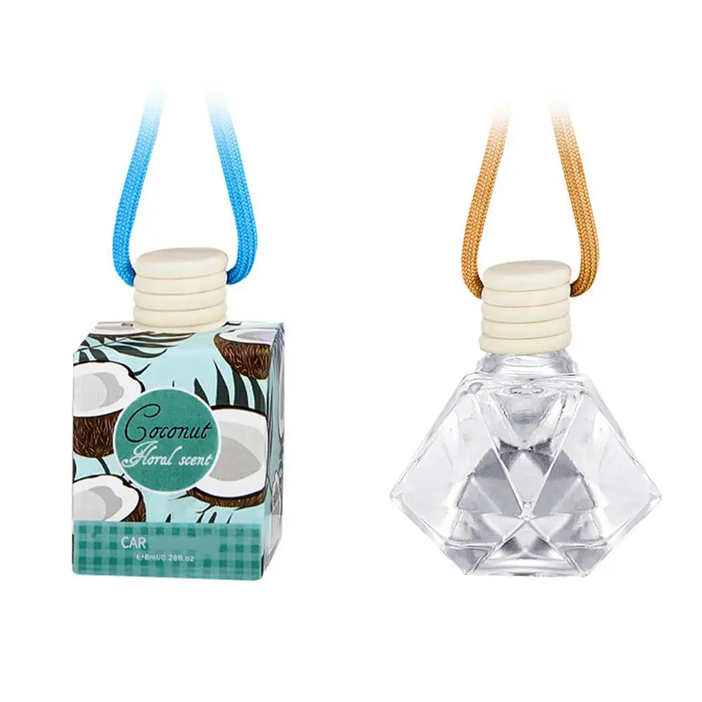 Diffuseur d'aromathérapie à suspendre pour intérieur de voiture, désodorisant de voiture, parfum longue durée pour voiture et maison Citron / Fleur de pêcher / Noix de coco / Oud