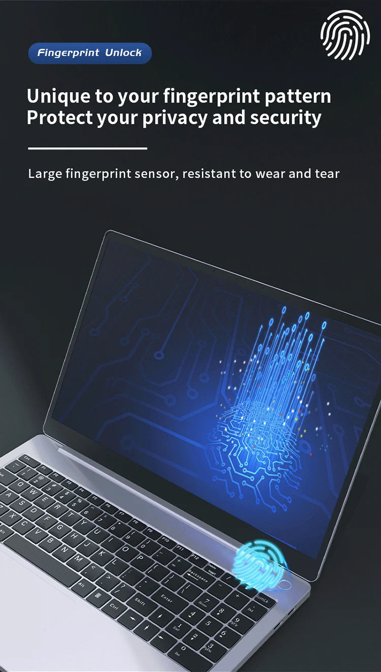 Genmachine Laptop AMD Ryzen™ 9 4900H 15.6 Inch LPDDR4 RAM M.2 NVME SSD Business Gaming Laptop Computer Notebook Radeon Graphics