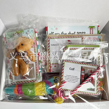 Kit lutin Calendrier de l'Avent 2025 Compte à rebours de 24 jours avec 12 jours d'activités de lutin Boîte de Noël à faire soi-même Idée cadeau de vacances pour les enfants et la famille