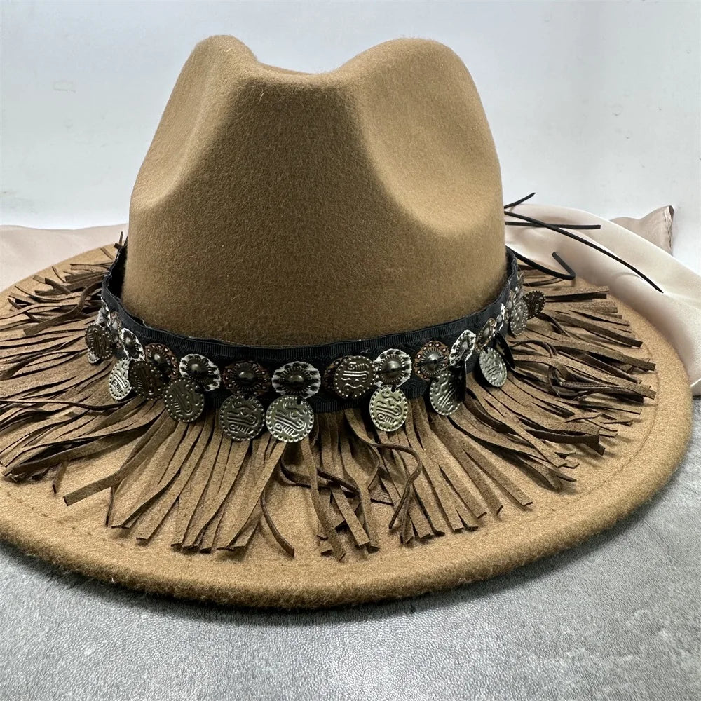 Bandes de Chapeau de Cowboy Boho en Cuir, Accessoire de Paille Fedora ander, de Tête de Vache, Décoration de Remplacement