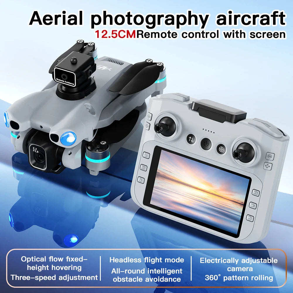 Nouveau Mini Drone caméra HD télécommande avec écran Intelligent évitement d'obstacles moteur sans brosse quadrirotor Dron jouets AE5Pro
