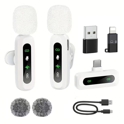 Microphone cravate sans fil pour iPhone, Android, PC : enregistrement audio-vidéo, suppression du bruit, micros cravates pour TikTok en direct, YouTube