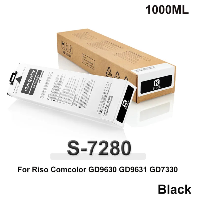 Pour cartouche d'encre Riso 7280 7281 7282 7283 7284 pour imprimantes Riso Comcolor GD9630 GD9631 GD7330 GD9630R GD9631R GD7330R
