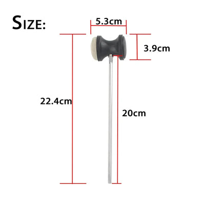M MBAT – marteau de batteur à pédale de tambour, remplacement pour Kit de batterie, accessoire, arbre en acier inoxydable, tête de batteur à pédale en feutre