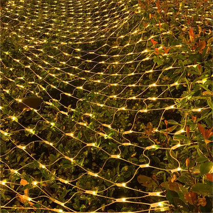 LED Net Mesh String Lights, 8 Modes, 220V, 110V, EU Plug, Festival Decoration, Christmas, Halloween, New Year 2026, Wedding Party