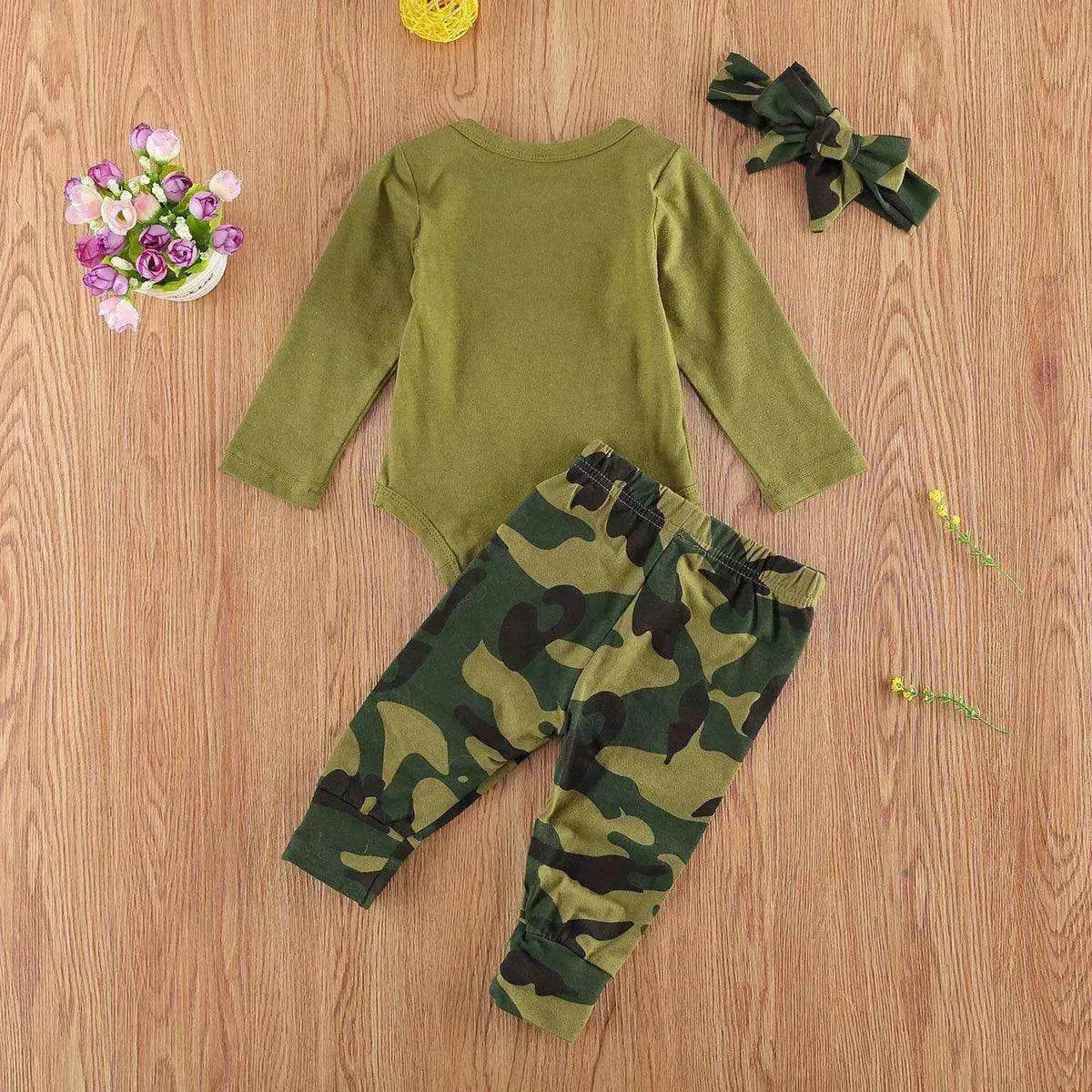 Set Letter Camouflage Printed Children Set