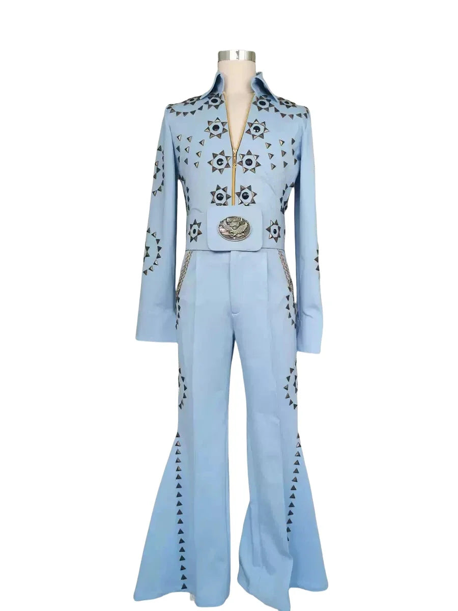 Luxury High Quality Performance Costume Diamond Rhinestones DJ Rock Singer Star Cosplay Ballroom Dance Stage Party Costume Men