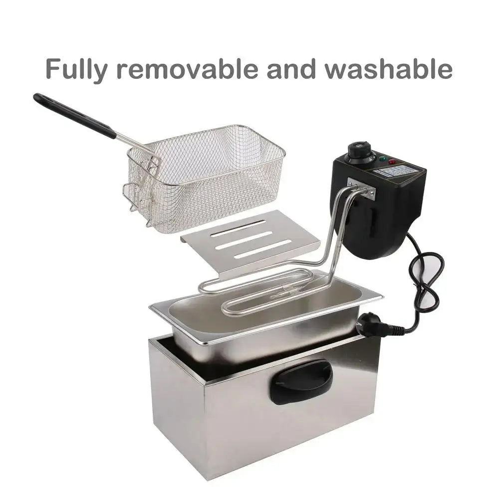 2000W Electric Deep Fryer Thermostat 4L Capacity Fried Chicken Grill French Fries Frying Machine Oil Oven Cooking appliance