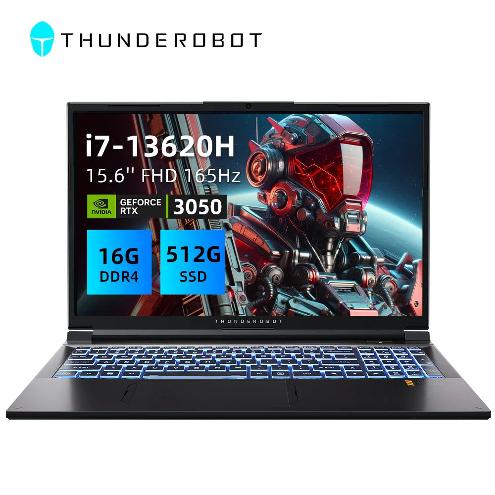 Thunderobot 911T Gaming Laptop i7-13620H RTX3050 15.6'' FHD 165Hz 100%sRGB 16G RAM 512G SSD Russian Keyboard
