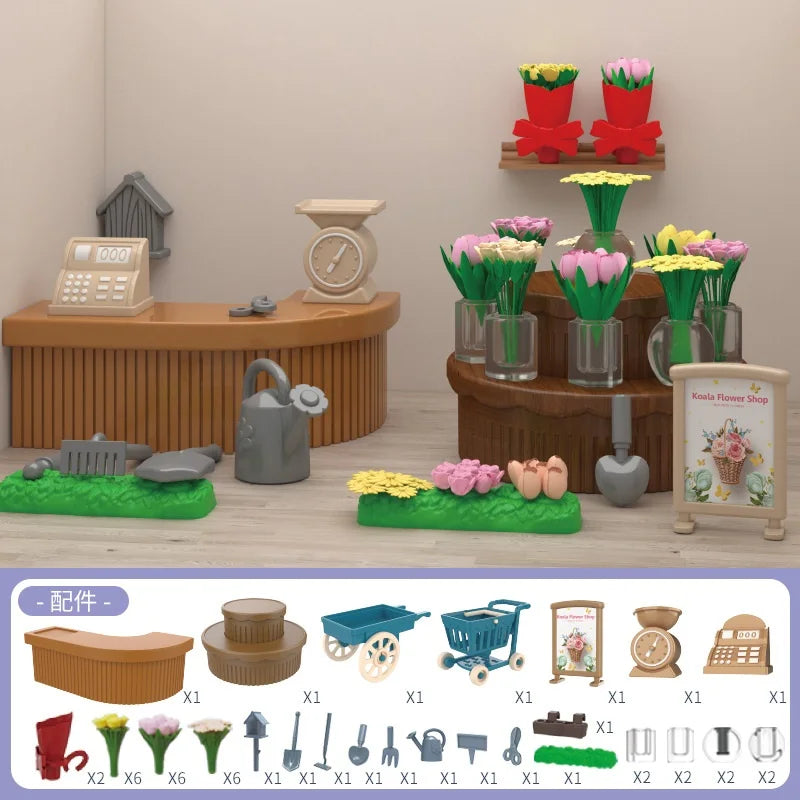 Mini-supermarché, jeux de shopping, accessoires de maison de poupée, jouets éducatifs pour enfants, jouets d'interaction familiale