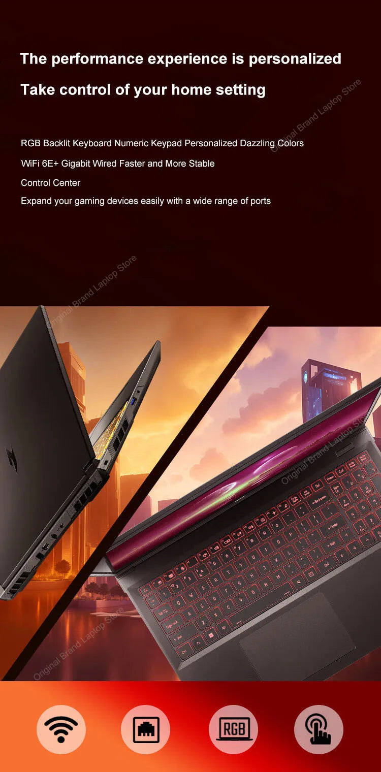2024 Acer Nitro Dragon Gaming Laptop 16 Inch 2.5K 165Hz IPS Screen Netbook Ryzen R7-7435H 32GB 1TB RTX4060 Gaming Notebook PC